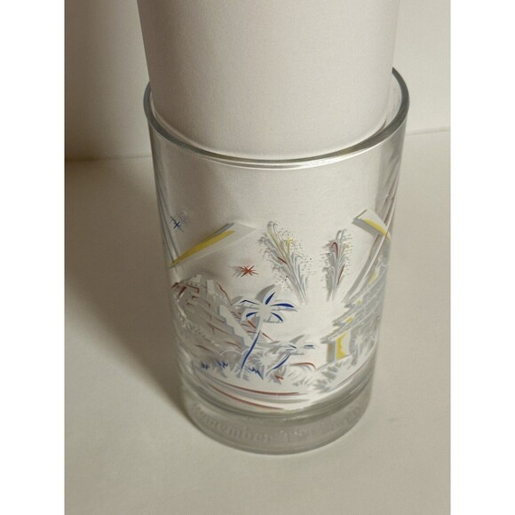 Vintage Walt Disney World 25th Anniversary Mickey Mouse Epcot McDonald Glass - Picture 2 of 4